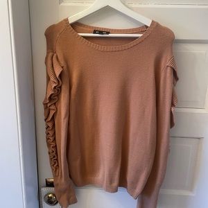 Women’s express sweater with ruffle sleeves